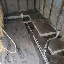 Master Bathroom Roughed In Plumbing